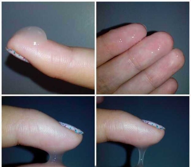 líquido pre-seminal dun home durante a excitación